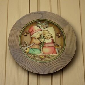 Anri Carved Wood Three-Dimensional Wall Plaque 1972 Wedding Day‎ 9.25"
